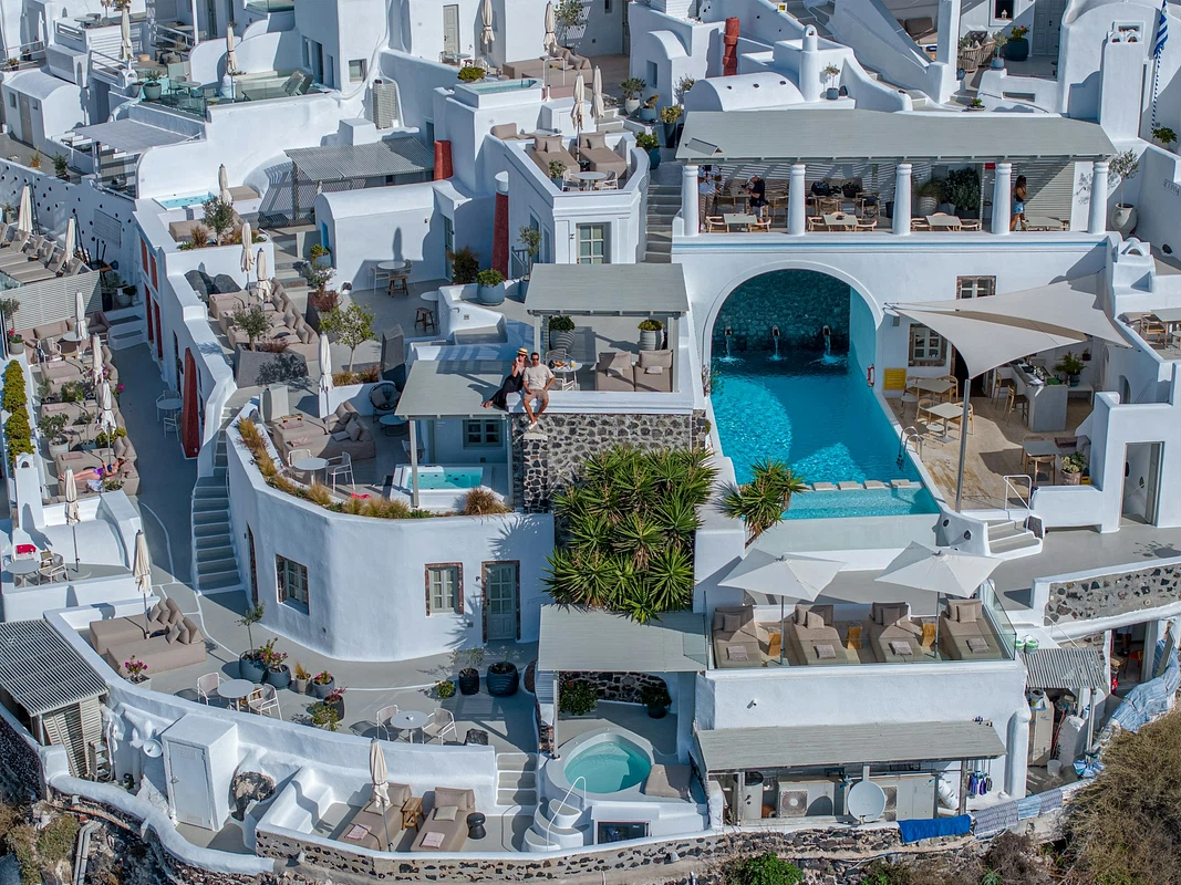 Photo of iconic santorini